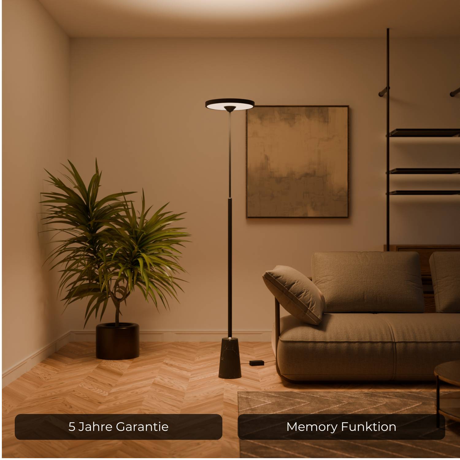 Nowoczesna Lampa Podłogowa LED w Minimalistycznym Stylu | Lampa Stojąca do Salonu