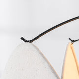 Lampa Wisząca Lniana Biało-Czarna | Abstrakcyjna Lampa Sufitowa