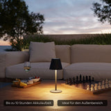 Lampka Stołowa LED Bezprzewodowa na Taras i do Ogrodu | Lampa Nocna LED