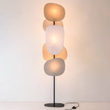 Lampa Podłogowa z Lnianymi Kloszami | Designerska Lampa Stojąca do Salonu i Sypialni