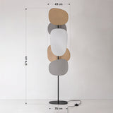 Lampa Podłogowa z Lnianymi Kloszami | Designerska Lampa Stojąca do Salonu i Sypialni