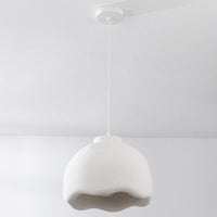 Lampa Wisząca Wabi Sabi Biała | Nowoczesna Lampa Sufitowa z Efektem Kamienia