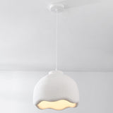 Lampa Wisząca Wabi Sabi Biała | Nowoczesna Lampa Sufitowa z Efektem Kamienia