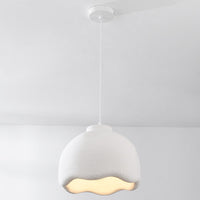 Lampa Wisząca Wabi Sabi Biała | Nowoczesna Lampa Sufitowa z Efektem Kamienia