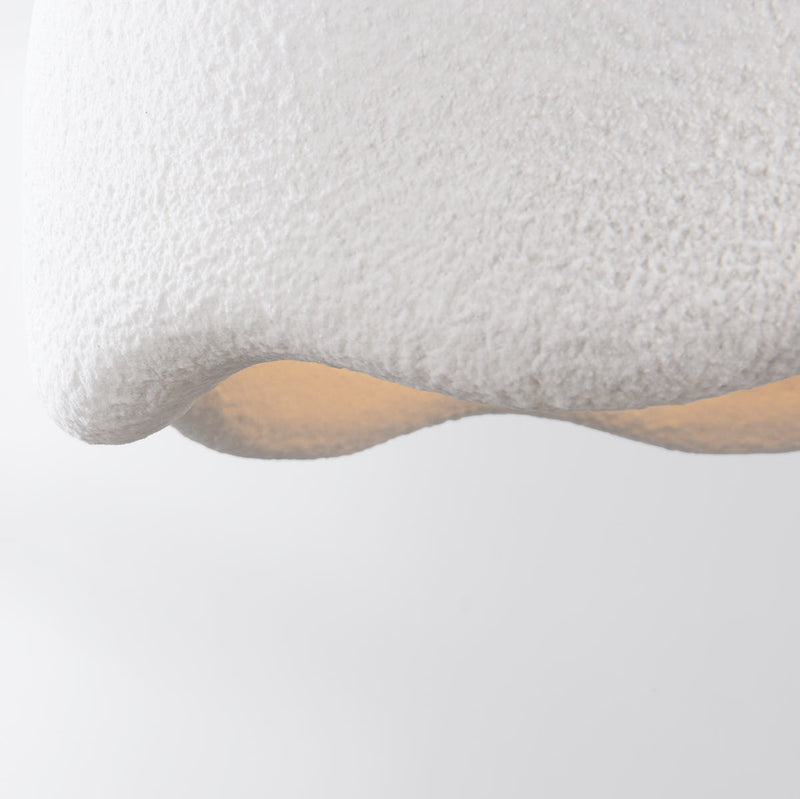 Lampa Wisząca Wabi Sabi Biała | Nowoczesna Lampa Sufitowa z Efektem Kamienia