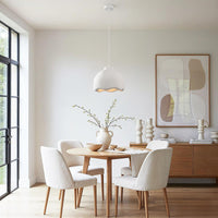 Lampa Wisząca Wabi Sabi Biała | Nowoczesna Lampa Sufitowa z Efektem Kamienia