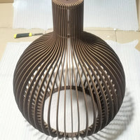 Drewniana Lampa Wisząca | Nowoczesna Lampa Sufitowa w Stylu Skandynawskim