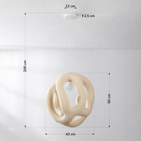 Lampa Wisząca Wabi Sabi Beżowa | Nowoczesna Lampa Sufitowa