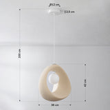 Lampa Wisząca Wabi Sabi | Nowoczesna Lampa Sufitowa Organiczna do Salonu i Jadalni