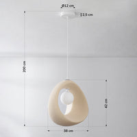 Lampa Wisząca Wabi Sabi | Nowoczesna Lampa Sufitowa Organiczna do Salonu i Jadalni